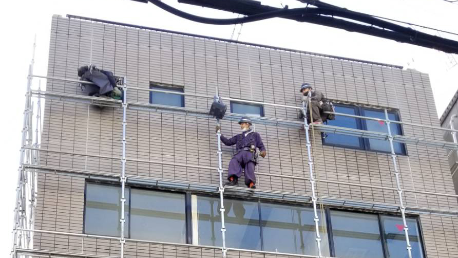 中高層建物くさび足場